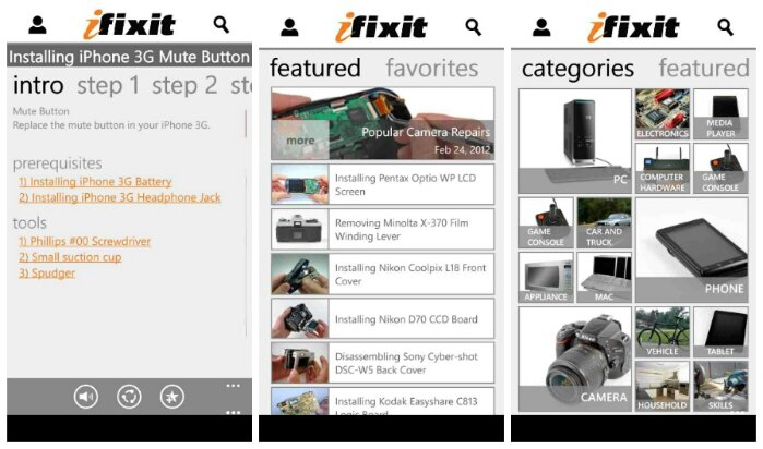 iFixit is now available for Windows Phone