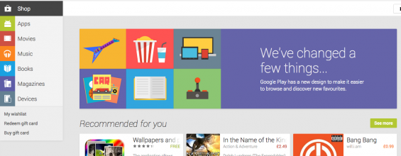 New Play store launches on web