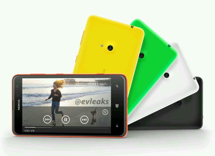The Nokia Lumia 625 appears just before it is announced
