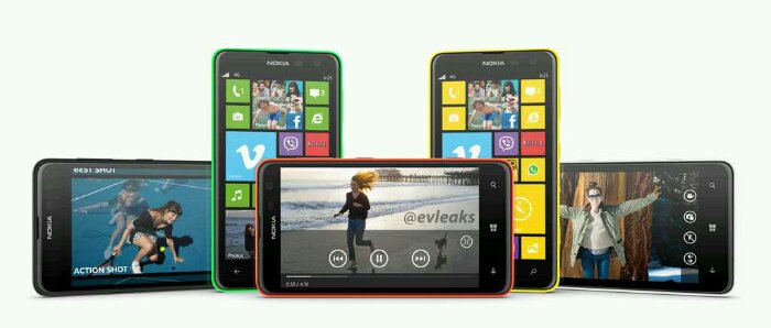The Nokia Lumia 625 appears just before it is announced