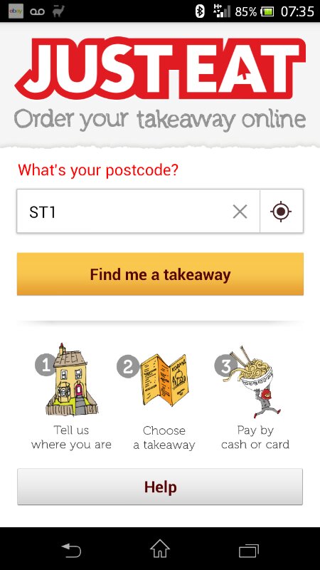 Order from local restaurants online with JUST EAT mobile app