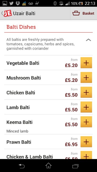 Order from local restaurants online with JUST EAT mobile app