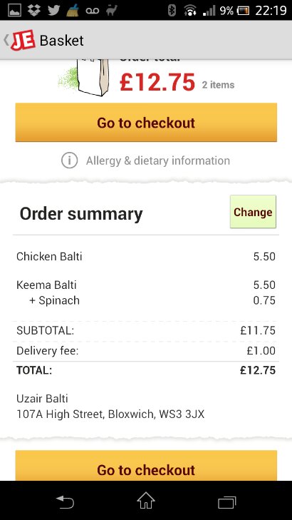 Order from local restaurants online with JUST EAT mobile app