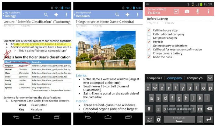 Microsoft update OneNote and Skype for Android