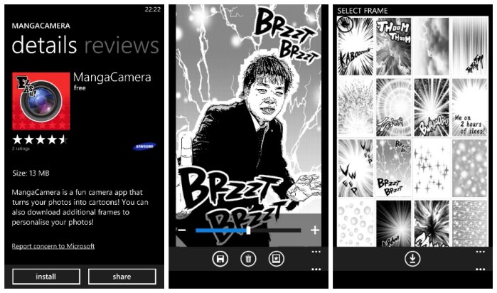 Samsung publish Paper Artist and MangaCamera for their Ativ Windows Phones