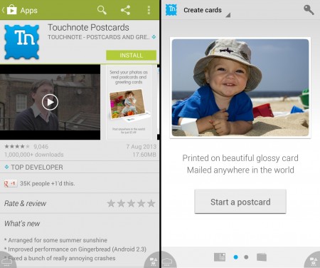 Android app review   Touchnote