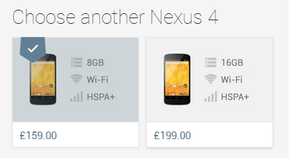 LG Nexus 4 is now available slightly cheaper on the UK Play Store