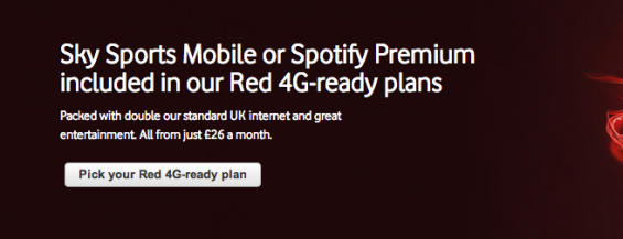 Vodafone 4G plans now available