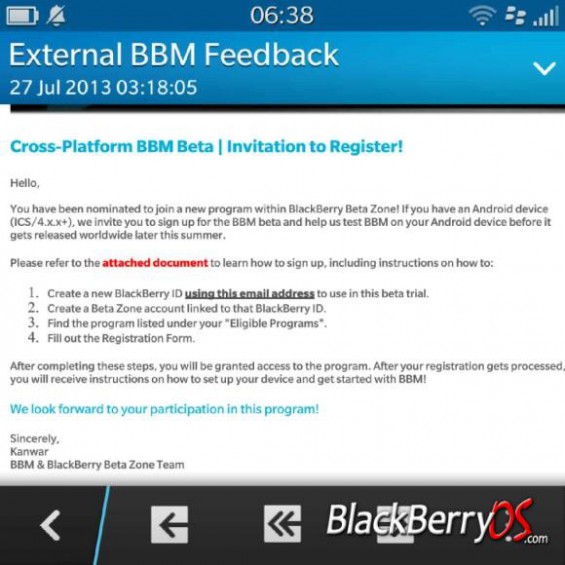 BBM for Android and iOS in testing