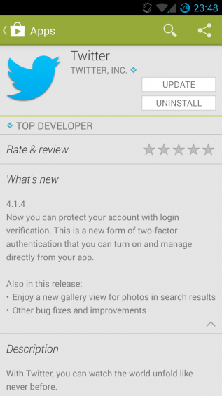 Twitter for Android updated