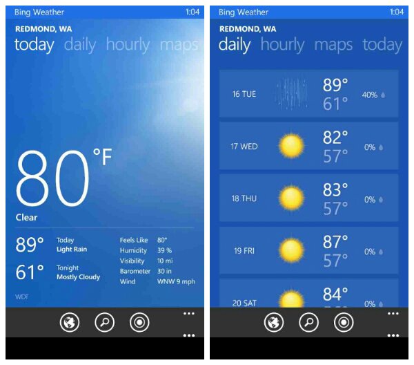 Microsoft release a range of Bing apps for Windows Phone