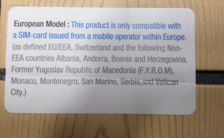 European Note 3 to only work with European networks