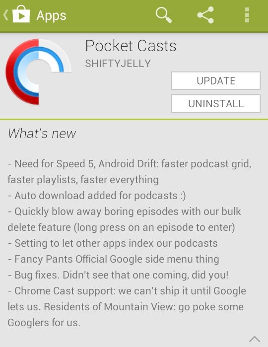 Pocket Casts for Android gets an auto download update