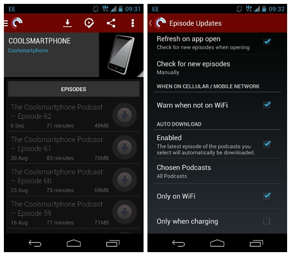 Pocket Casts for Android gets an auto download update