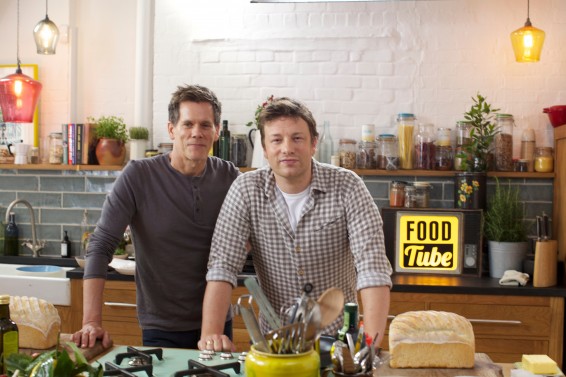 Oliver cooking with Bacon in new EE digital campaign