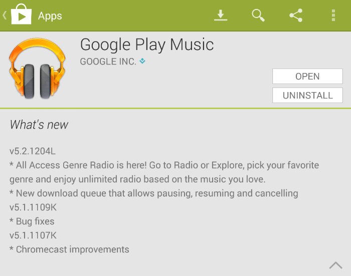 Google Play Music updated adding an improved Radio experience