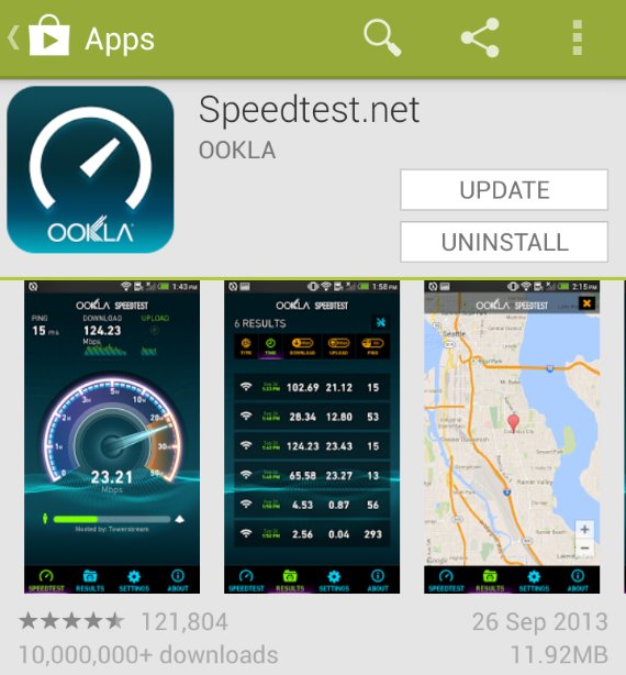 Speedtest for Android gets a rather snazzy looking update