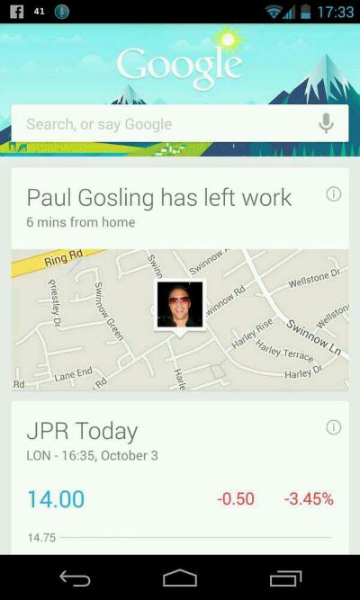 Google Search app updated   Automatically tells friends and family when youre leaving work
