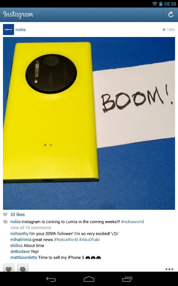 Nokia announce that official Instagram app is coming to Windows Phone in the next few weeks