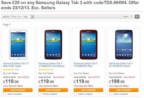 Samsung Galaxy Tab 3   Now less than £100