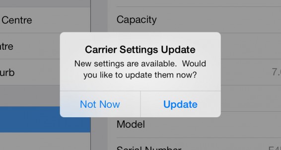 iPhones on Three start getting carrier updates