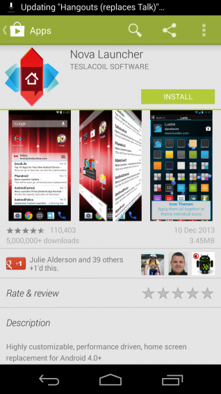 Nova Launcher 2.3 erm... launches