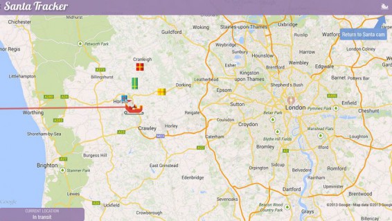 Santa Claus is coming to town, follow him on your mobile