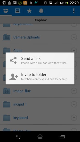 Dropbox updated. Now with folder sharing management
