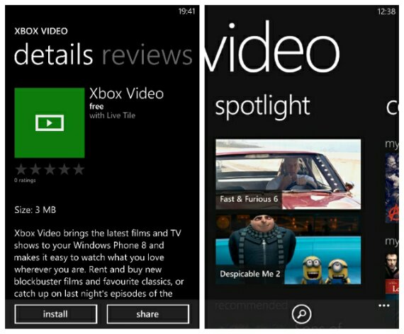 Xbox Music and Video apps now available for Windows Phone