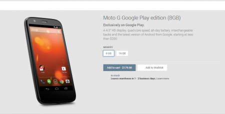 Moto G Google Play Edition revealed