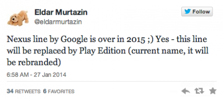 Nexus brand stopping in 2015?