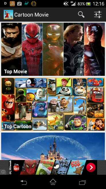 Watch cartoons and movies for free