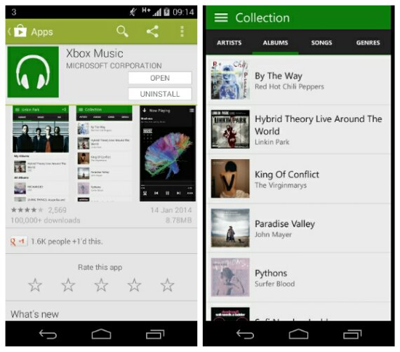 Xbox Music for Android update adds offline music support