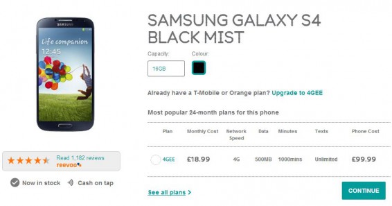 Samsung Galaxy S4 deal on EE   Check before you buy