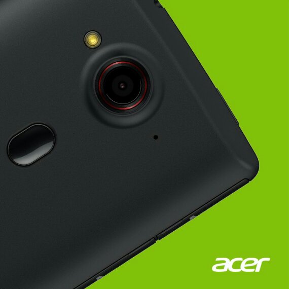 What on earth is that button on the back of a teaser image phone from Acer