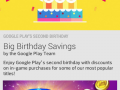 Google Play Birthday Sale now on