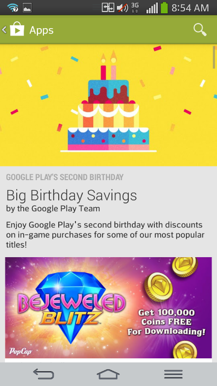 Google Play Birthday Sale now on