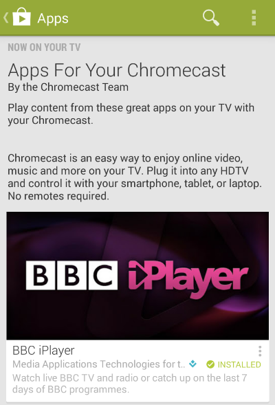 BBC iPlayer coming to the Google Chromecast very soon