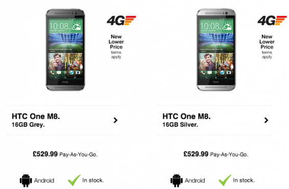 HTC One M8 gets price increase at Three