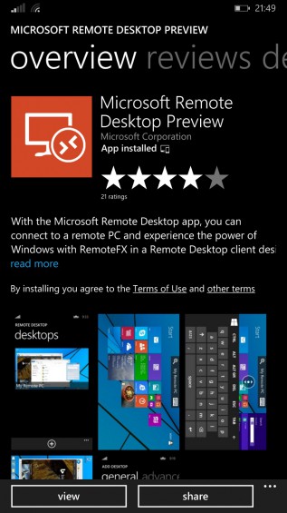 Microsoft Remote Desktop app released for Windows Phone 8.1