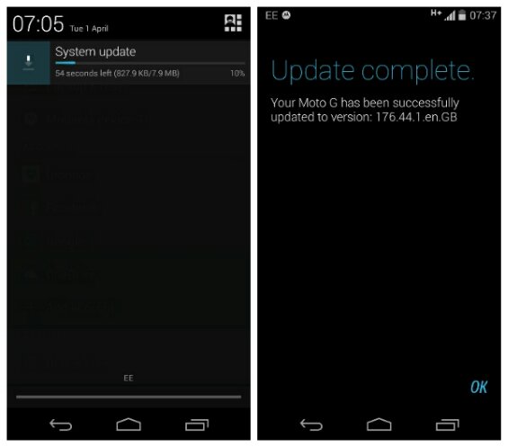Motorola Moto G gets an OTA update to fix things