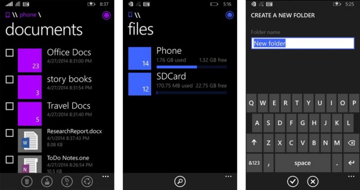 A File Manager arrives for Windows Phone
