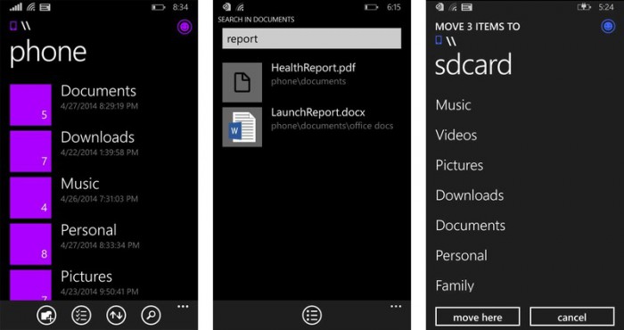 A File Manager arrives for Windows Phone