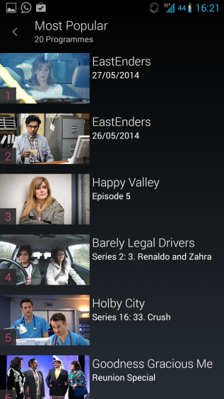 BBC iPlayer update for Android & IOS
