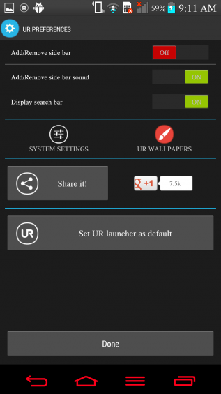 Android App Review   UR launcher