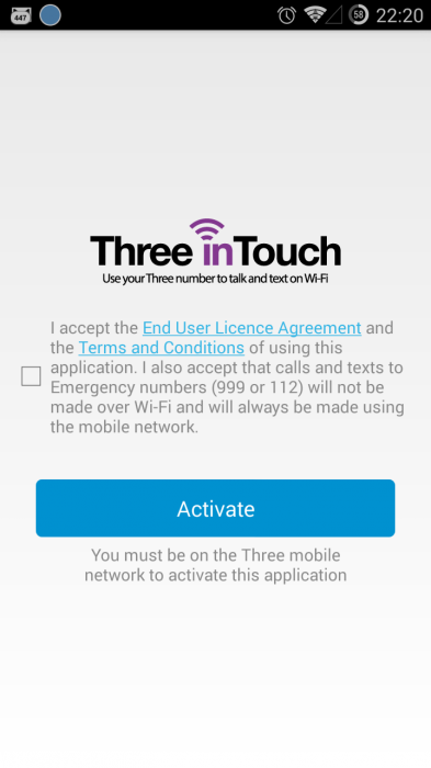 Three WiFi calling app now on Android too