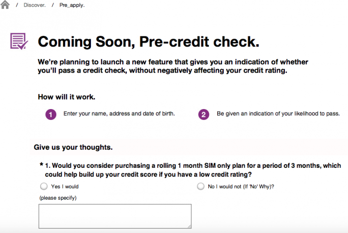 Three to offer pre credit checking