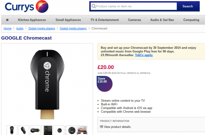 Chromecast on the cheap