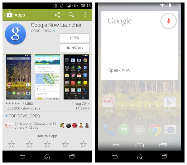 Google Now Launcher available for most devices.