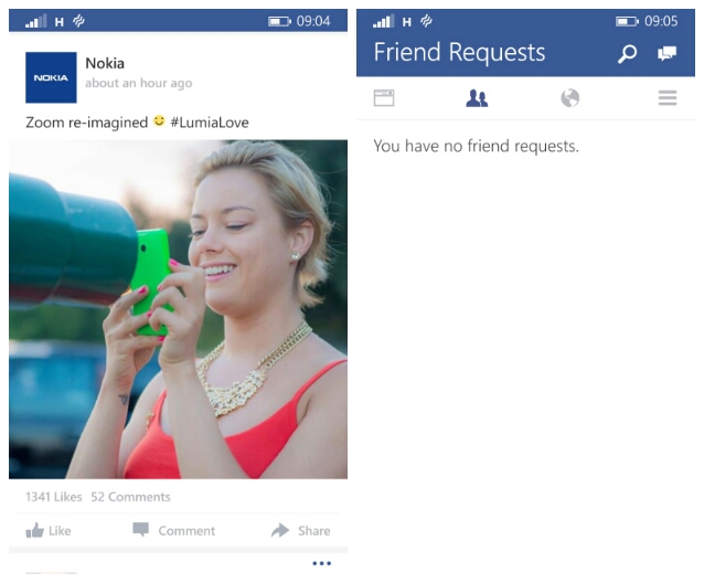 Facebook for Windows Phone gets a facelift